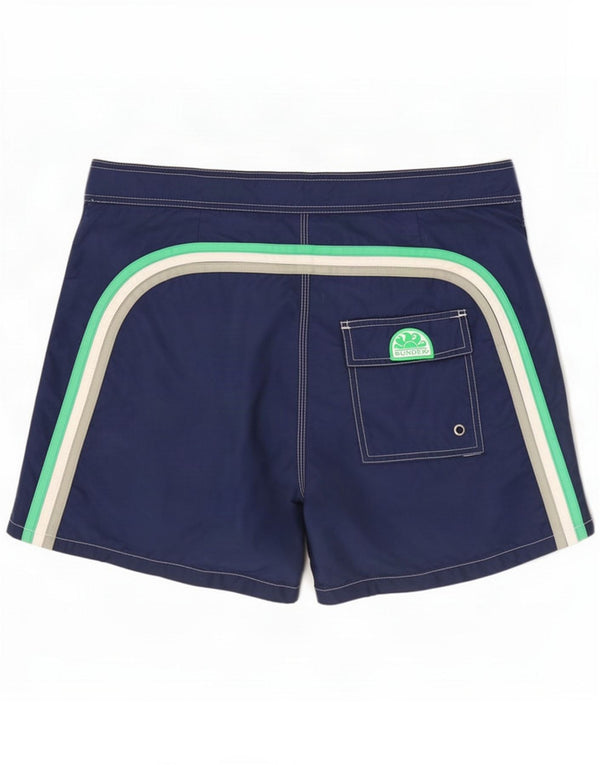 Ανδρικό γραφικό σορτς κολύμβησης Sundek Medium Blue Colorblock Nylon