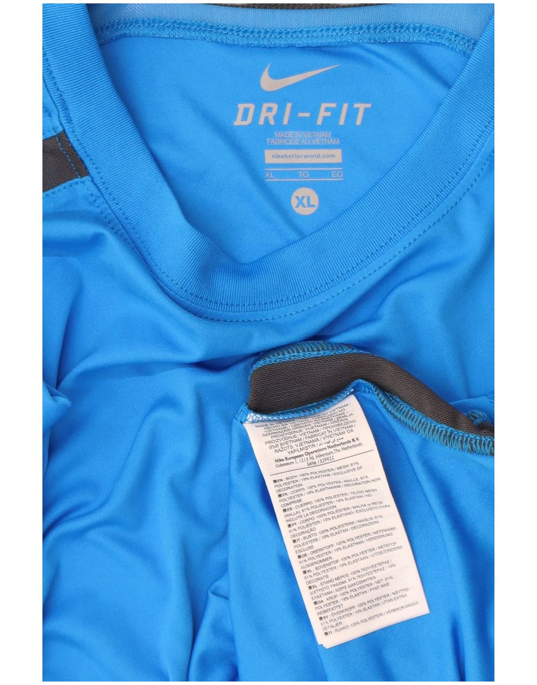 Ανδρικό T-Shirt NIKE Dri Fit Top XL Blue Polyester