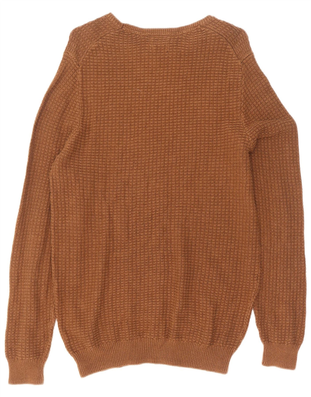 Ανδρικό πουλόβερ Massimo Dutti Crew Neck Jumper XL Καφέ βαμβακερό
