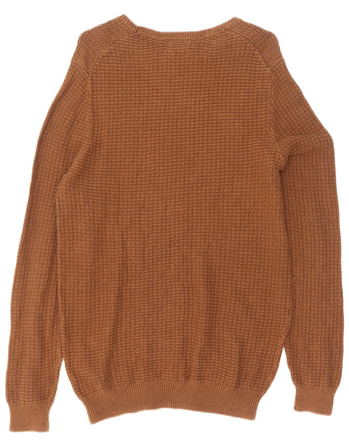 Ανδρικό πουλόβερ Massimo Dutti Crew Neck Jumper XL Καφέ βαμβακερό