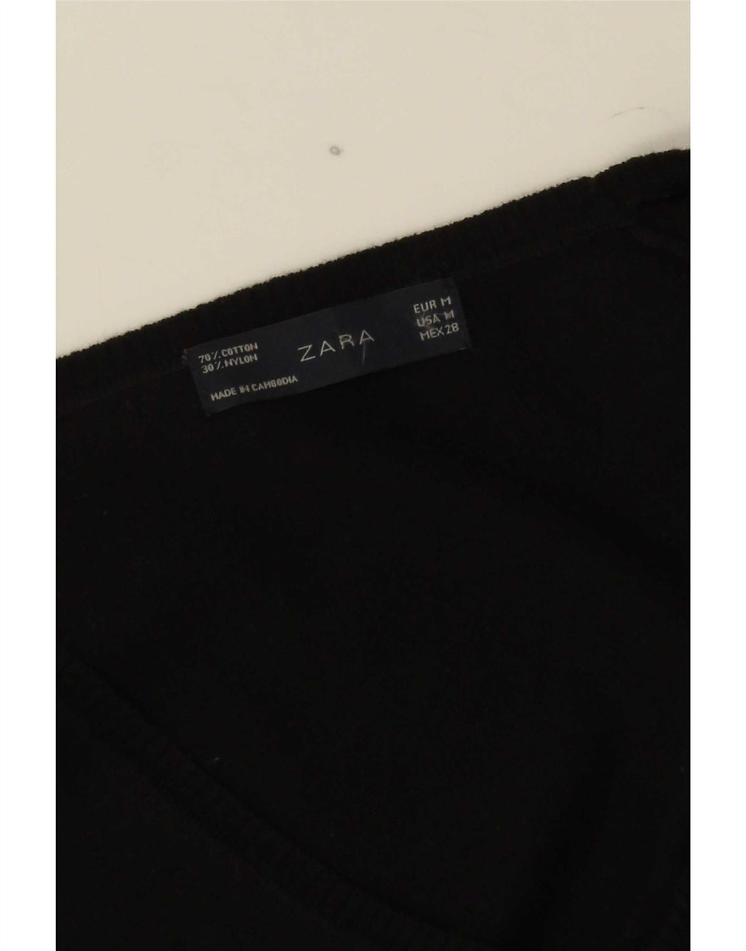 Zara Γυναικείο Bolero Jumper UK 12 μεσαίο μαύρο βαμβακερό