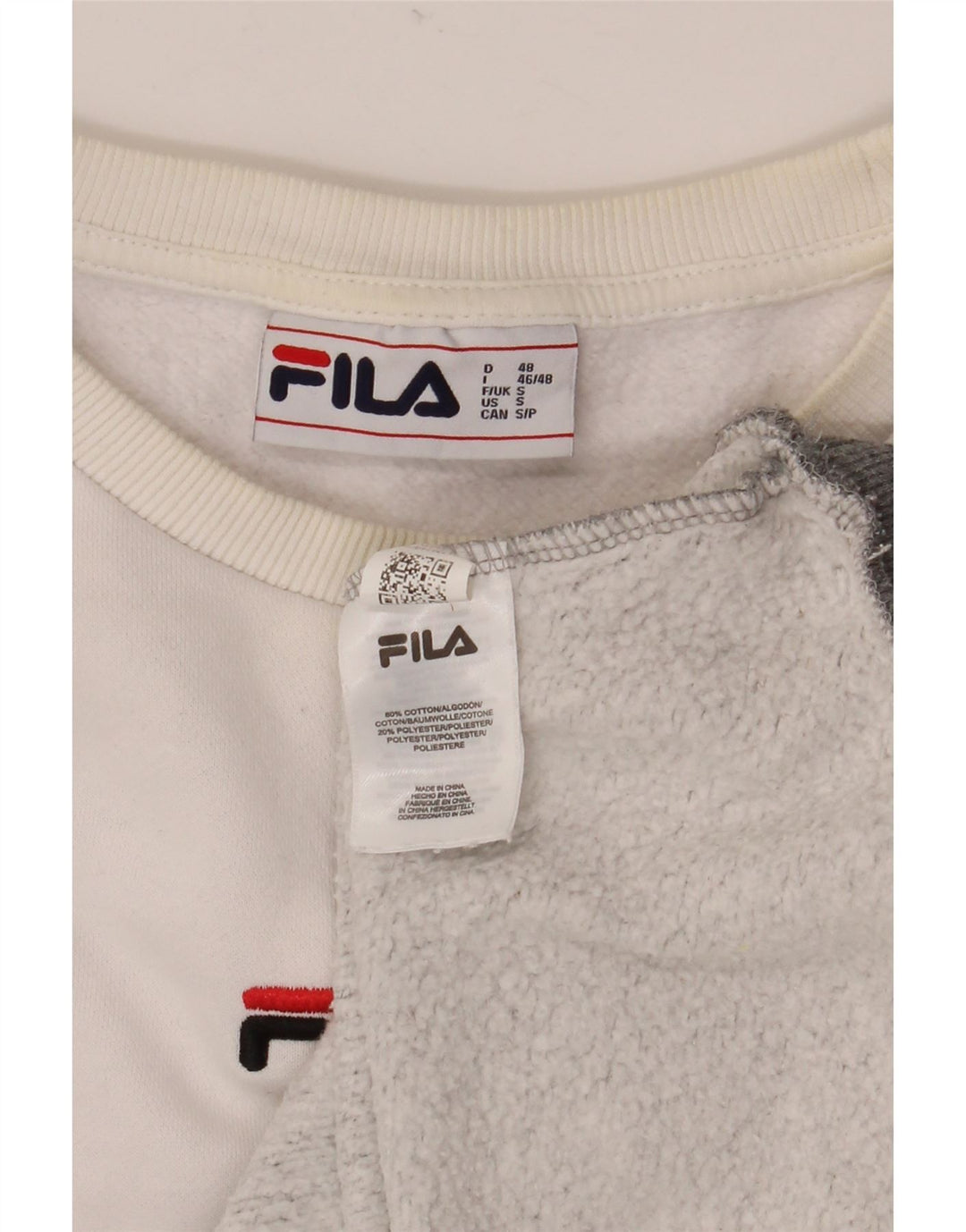 Ανδρικό γραφικό φούτερ FILA Jumper Small Grey Colourblock Βαμβακερό