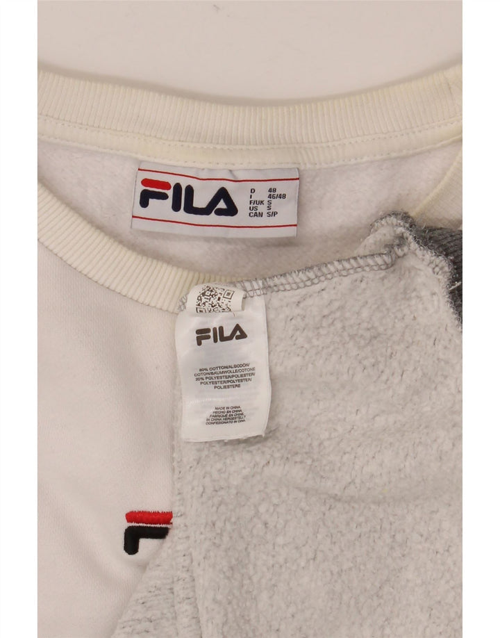 Ανδρικό γραφικό φούτερ FILA Jumper Small Grey Colourblock Βαμβακερό