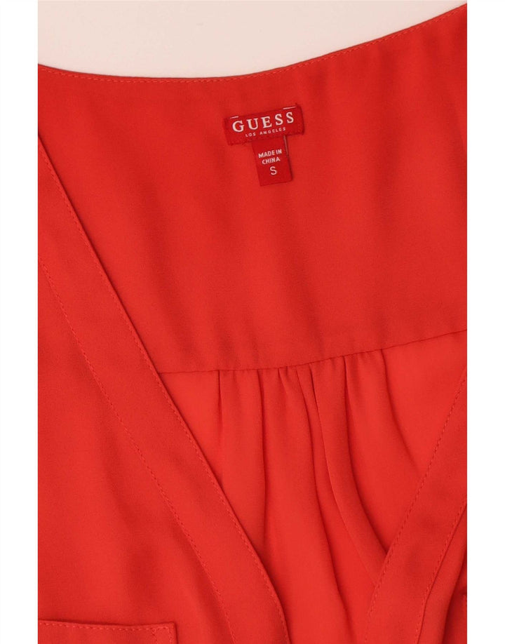 Guess Γυναικείο Γιλέκο Τοπ UK 10 Μικρός Κόκκινος Πολυεστέρας