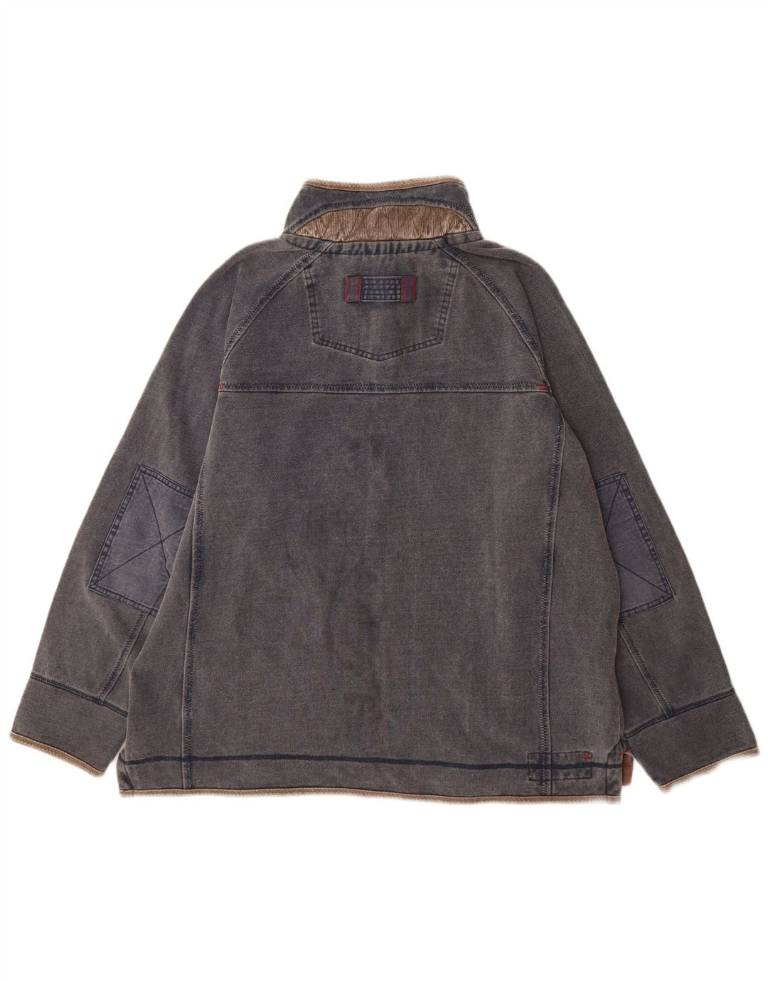 Ανδρικό φούτερ με λαιμόκοψη με φερμουάρ Face Jumper XL Γκρι βαμβακερό