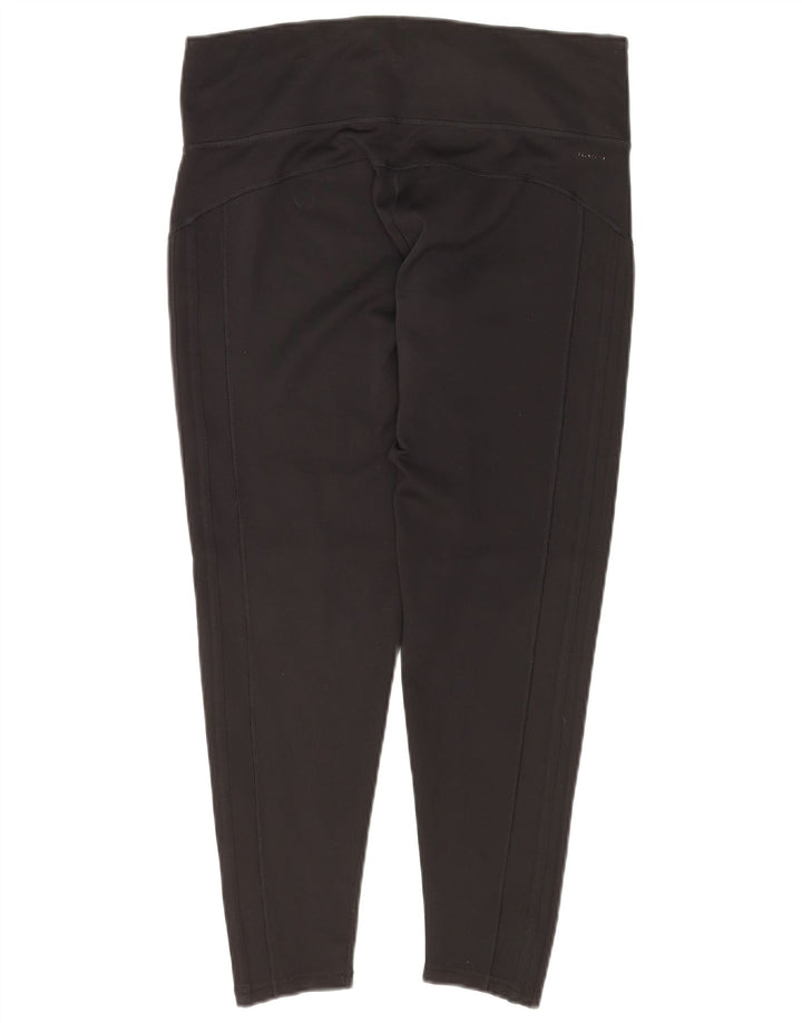 Γυναικεία κολάν ADIDAS Climalite Crop UK 16/18 Large Black Polyester