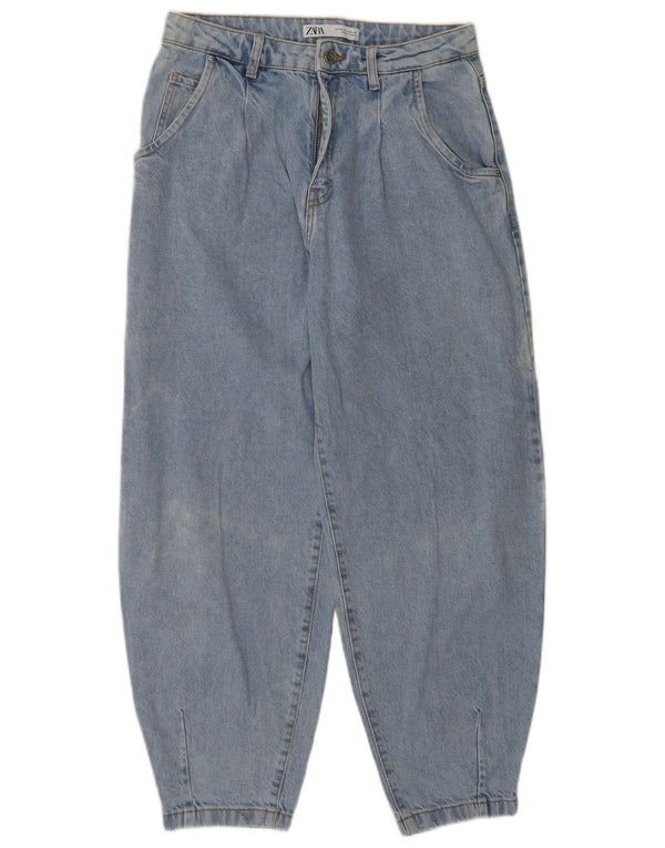 Zara γυναικείο μπαλόνι ψηλόμεσο τζιν EU 36 XS W26 L27 Μπλε βαμβακερό