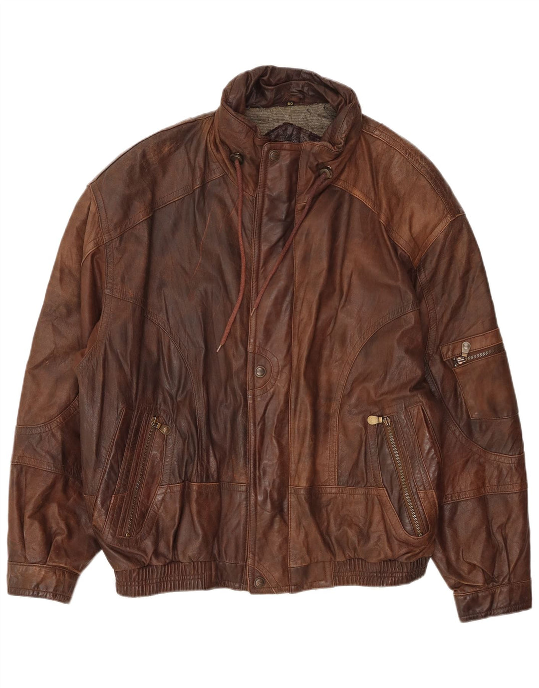 Trapper Ανδρικό Δερμάτινο Μπουφάν UK 42 XL Καφέ Δερμάτινο