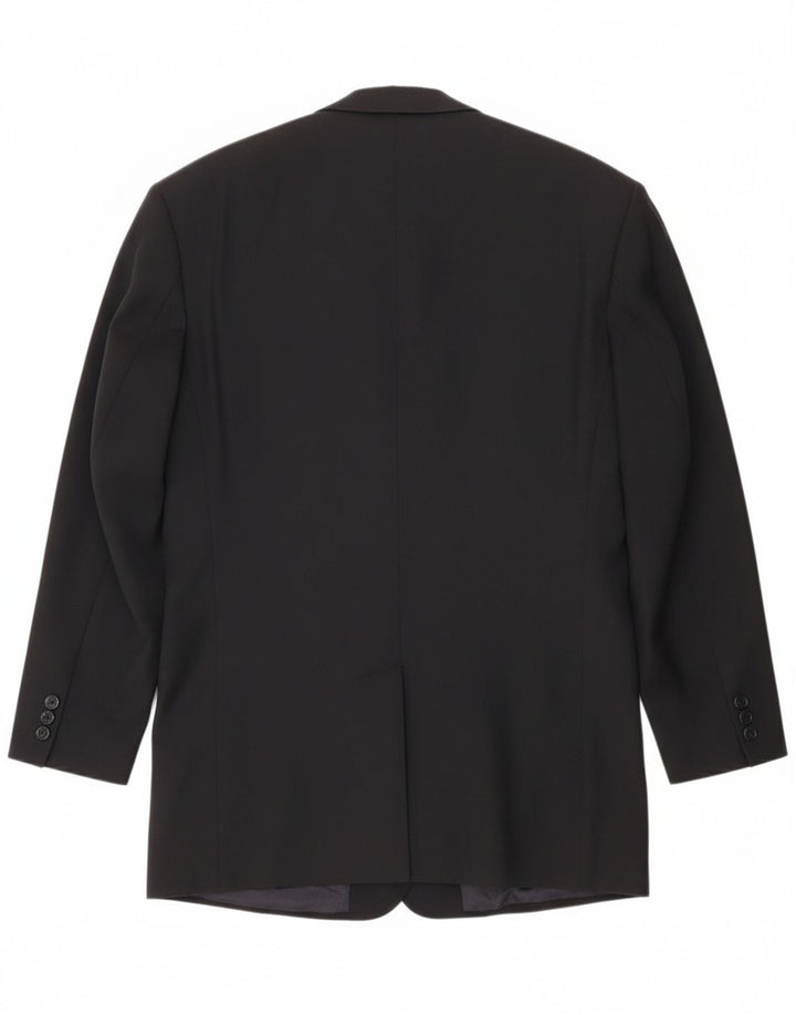 Ανδρικό σακάκι σακάκι με διπλό στήθος Hugo Boss UK 40 μεγάλο μαύρο μαλλί