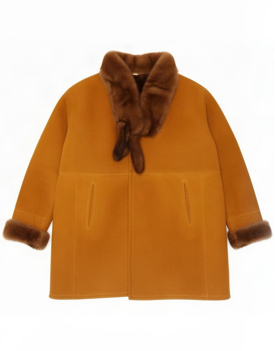 Giamax Γυναικείο Παλτό Shearling Oversized IT 44 Medium Beige