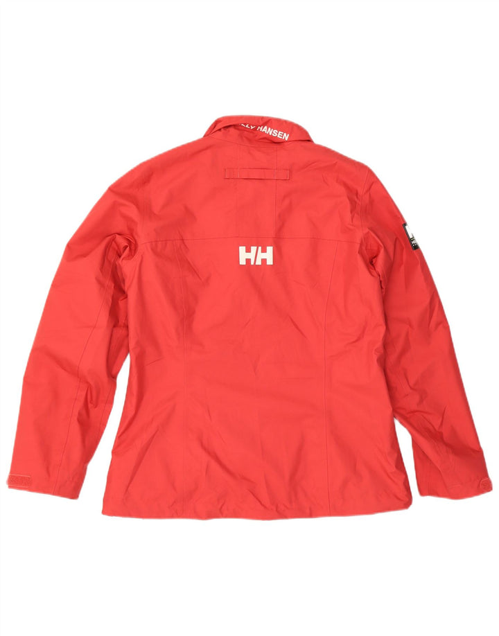 HELLY HANSEN Γυναικείο γραφικό τζάκετ αντιανεμικό UK 14 μεσαίο κόκκινο πολυεστέρα
