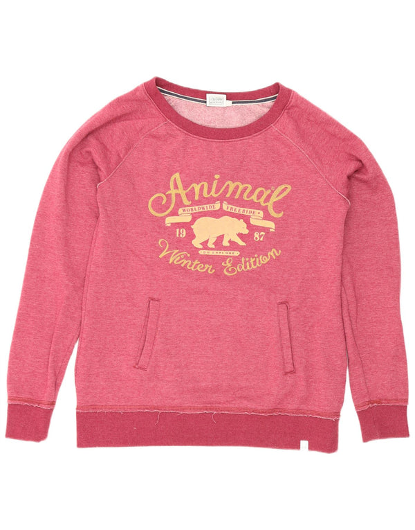 Γυναικεία φούτερ Animal Graphic Jumper UK 12 Medium Pink Polyester