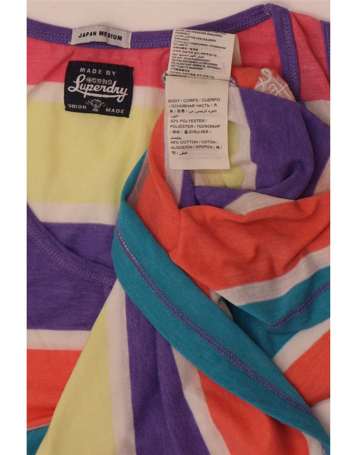 Superdry γυναικείο γιλέκο τοπ UK 12 μεσαίο πολύχρωμο ριγέ πολυεστέρα
