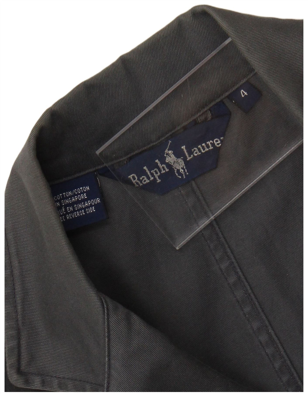 Γυναικείο παλτό Ralph Lauren με διπλό στήθος US 4 Small Grey Cotton