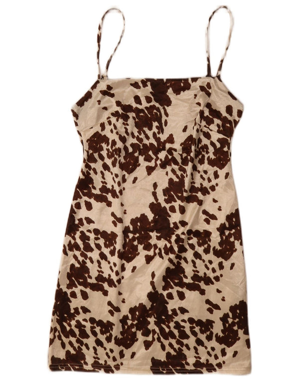 Γυναικείο φόρεμα Urban Outfitters Slip UK 12 μεσαίου καφέ Animal print
