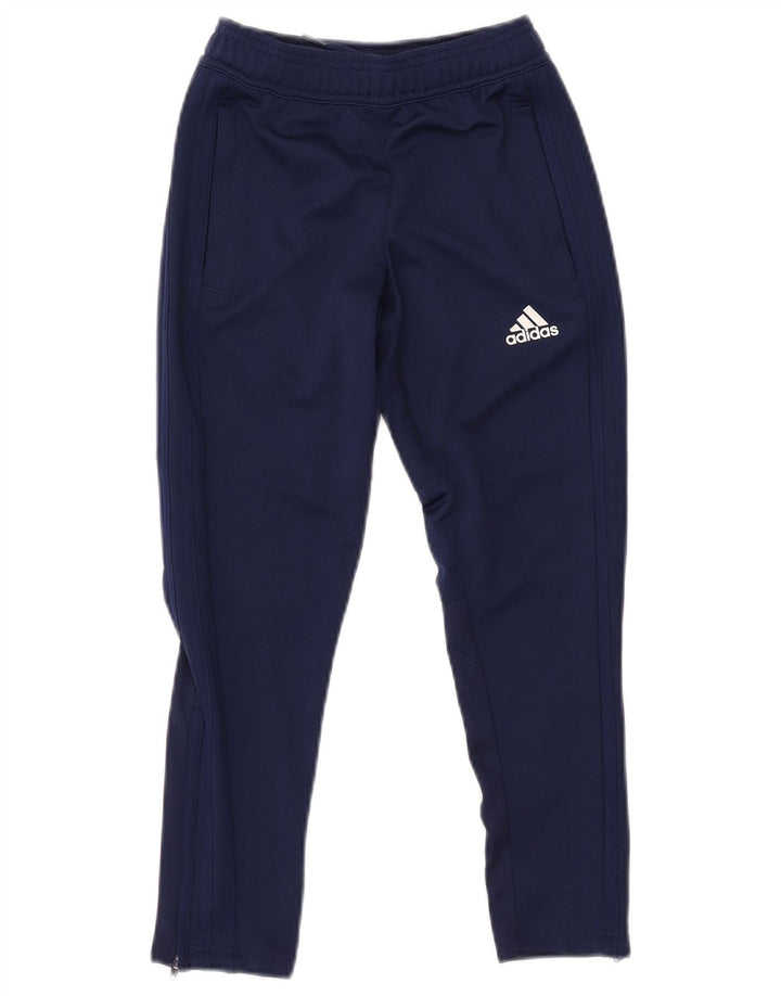 Παντελόνι αθλητικής φόρμας ADIDAS Boys Climacool 7-8 ετών Navy Blue Polyester