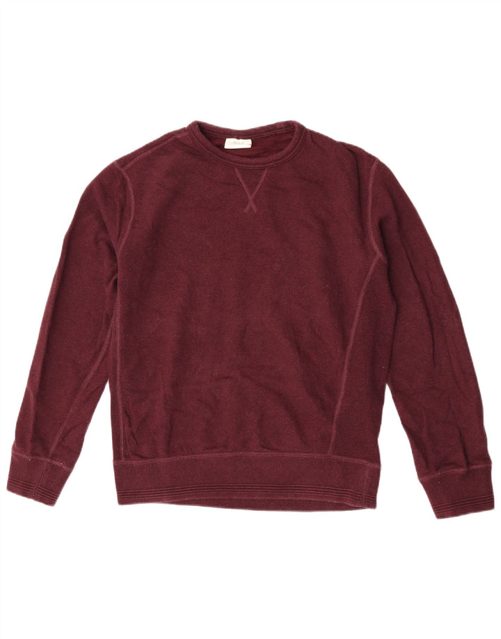 Marks & Spencer Ανδρικό Φούτερ Jumper Μικρό Βουργουνδί Βαμβακερό