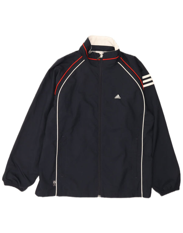 Adidas Γυναικείο Clima Proof Rain Jacket UK 12 Medium Navy Blue Colorblock