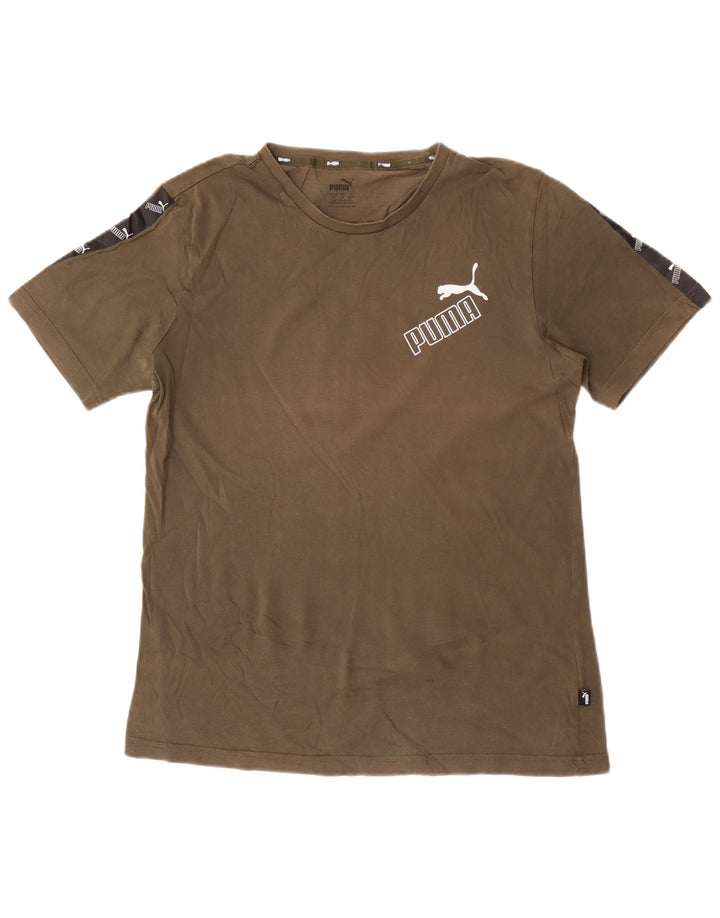Ανδρικό γραφικό T-Shirt Puma Top Medium Khaki