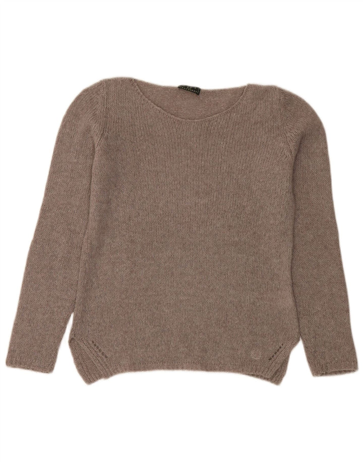 Fred Perry Γυναικείο πουλόβερ με λαιμόκαυστο UK 10 Small Grey Polyamide