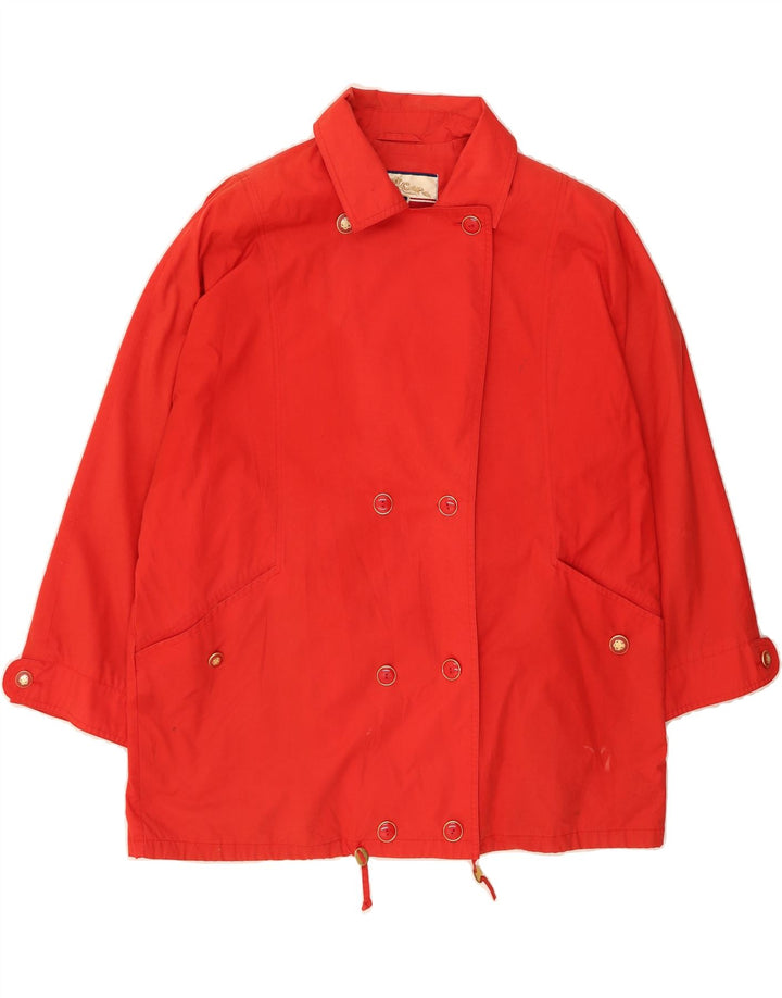 NAVY Womens Double Breasted Coat UK 20 2XL Red Polyester Vintage Navy and Second-Hand Navy from Messina Hembry 