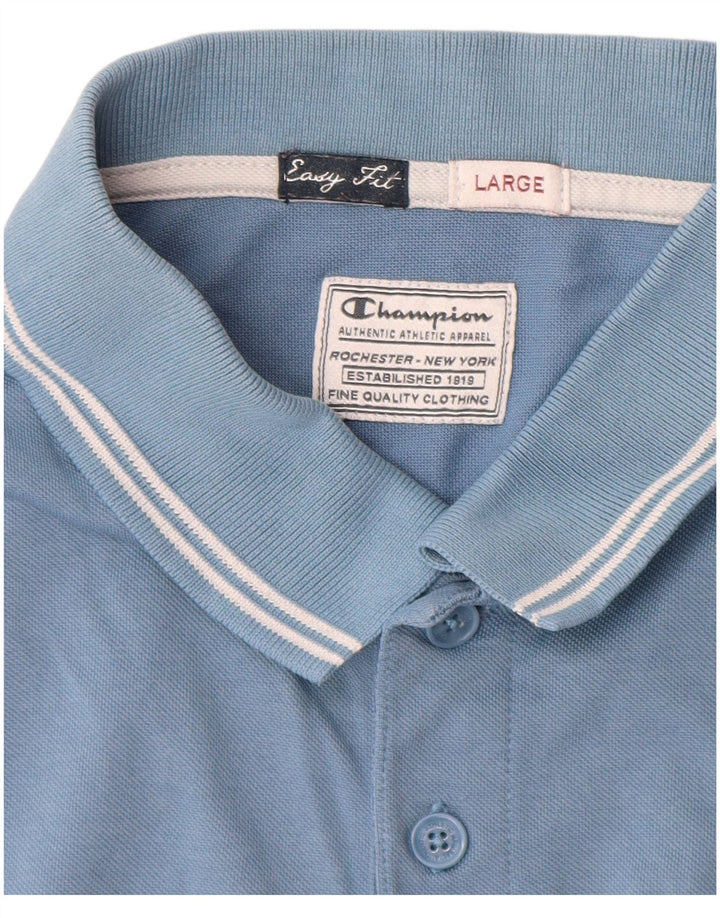Ανδρικό μπλουζάκι πόλο Champion Easy Fit Large Blue
