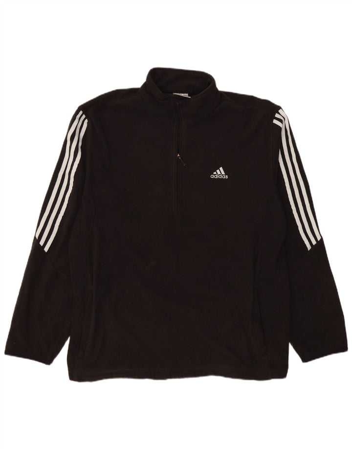 Adidas Ανδρικό φερμουάρ Fleece Jumper XL Μαύρο Πολυεστέρας