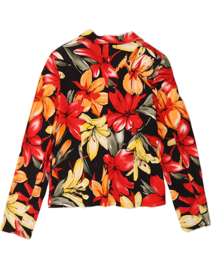 VINTAGE Womens Crop Blazer Jacket IT 40 Small Multicoloured Floral Vintage Vintage and Second-Hand Vintage from Messina Hembry 
