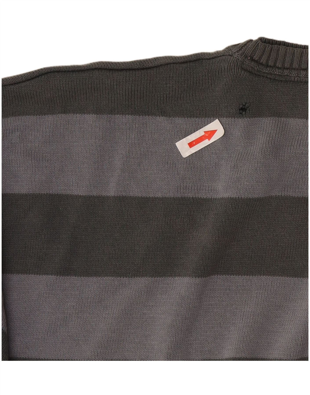 Marks & Spencer Ανδρικό πουλόβερ Autograph Crew Neck Jumper 2XL γκρι ριγέ