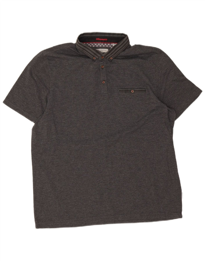 Ted Baker Ανδρικό πουκάμισο Polo Size 6 2XL Grey Polyester