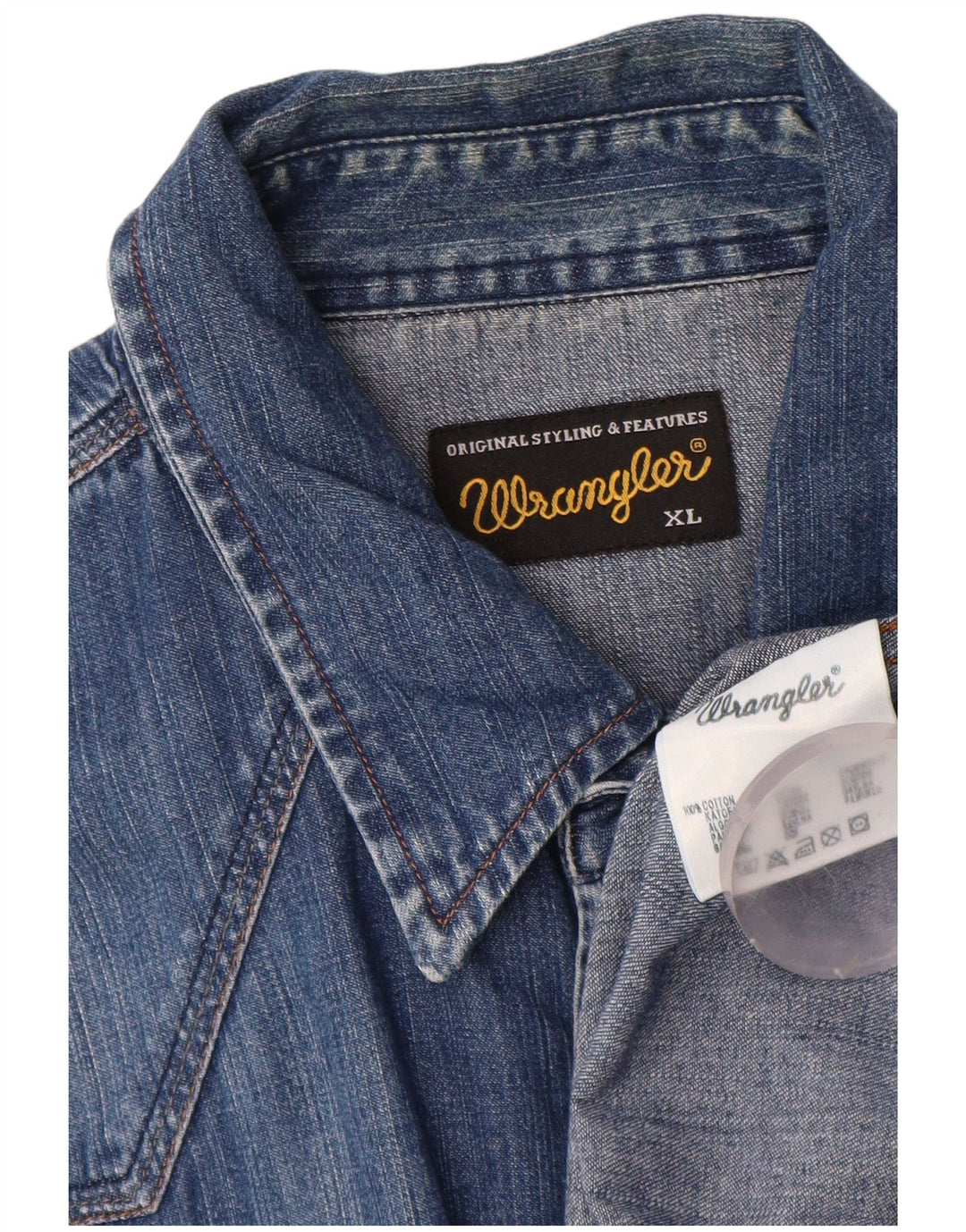 Ανδρικό τζιν πουκάμισο Wrangler XL Μπλε βαμβακερό