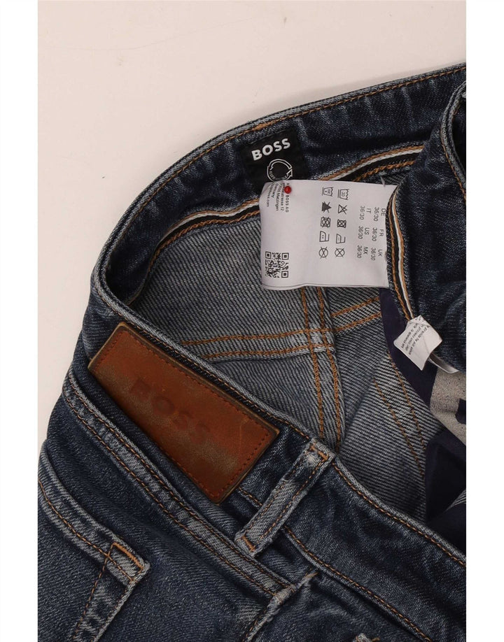 Ανδρικό τζιν ίσιο Hugo Boss W36 L30 Μπλε βαμβακερό