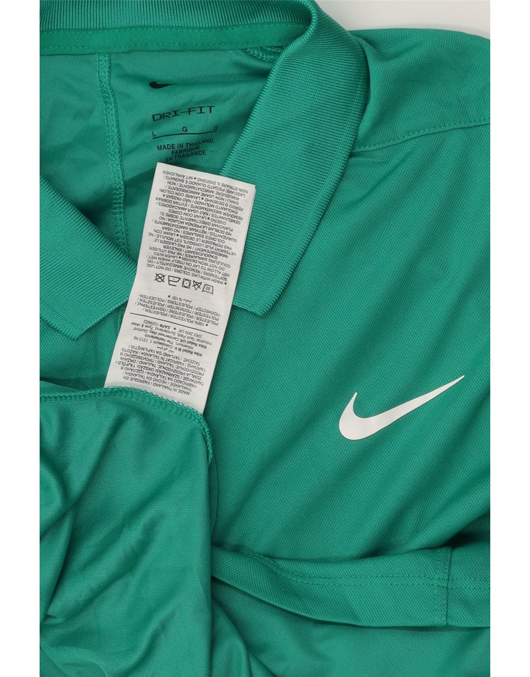 Ανδρικό πουκάμισο πόλο Dri Fit NIKE με μεγάλο πράσινο πολυεστέρα