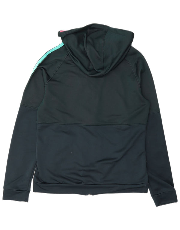 Adidas γυναικείο πουλόβερ με κουκούλα με φερμουάρ UK 12/14 Medium Navy Blue Polyester