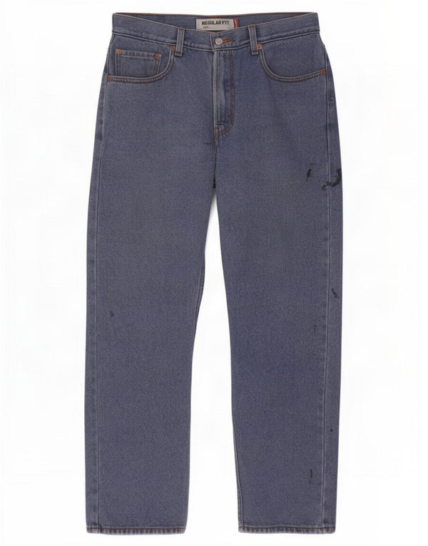 Levi's Mens 505 Regular Fit Straight Jeans W33 L30 Blue Cotton