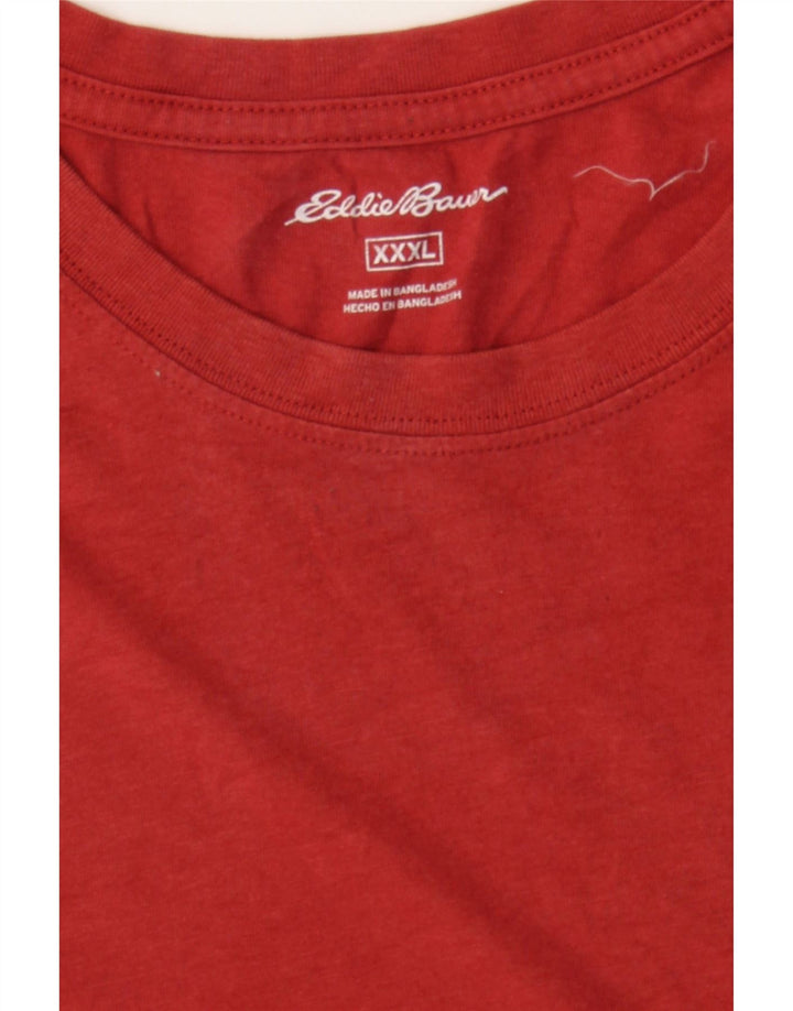 EDDIE BAUER Mens T-Shirt Top 3XL Red Cotton Vintage Eddie Bauer and Second-Hand Eddie Bauer from Messina Hembry 