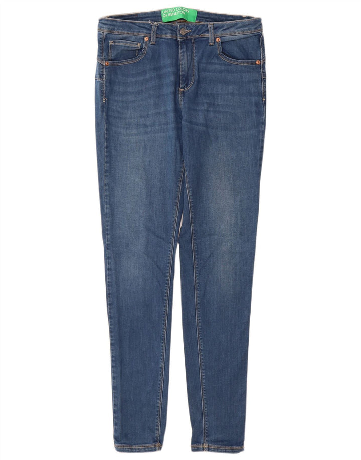 BENETTON Γυναικείο Skinny Jeans W32 L31 Μπλε βαμβακερό