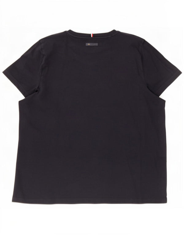 Γυναικείο γραφικό μπλουζάκι Tommy Hilfiger Top UK 22 3XL Navy Blue Cotton