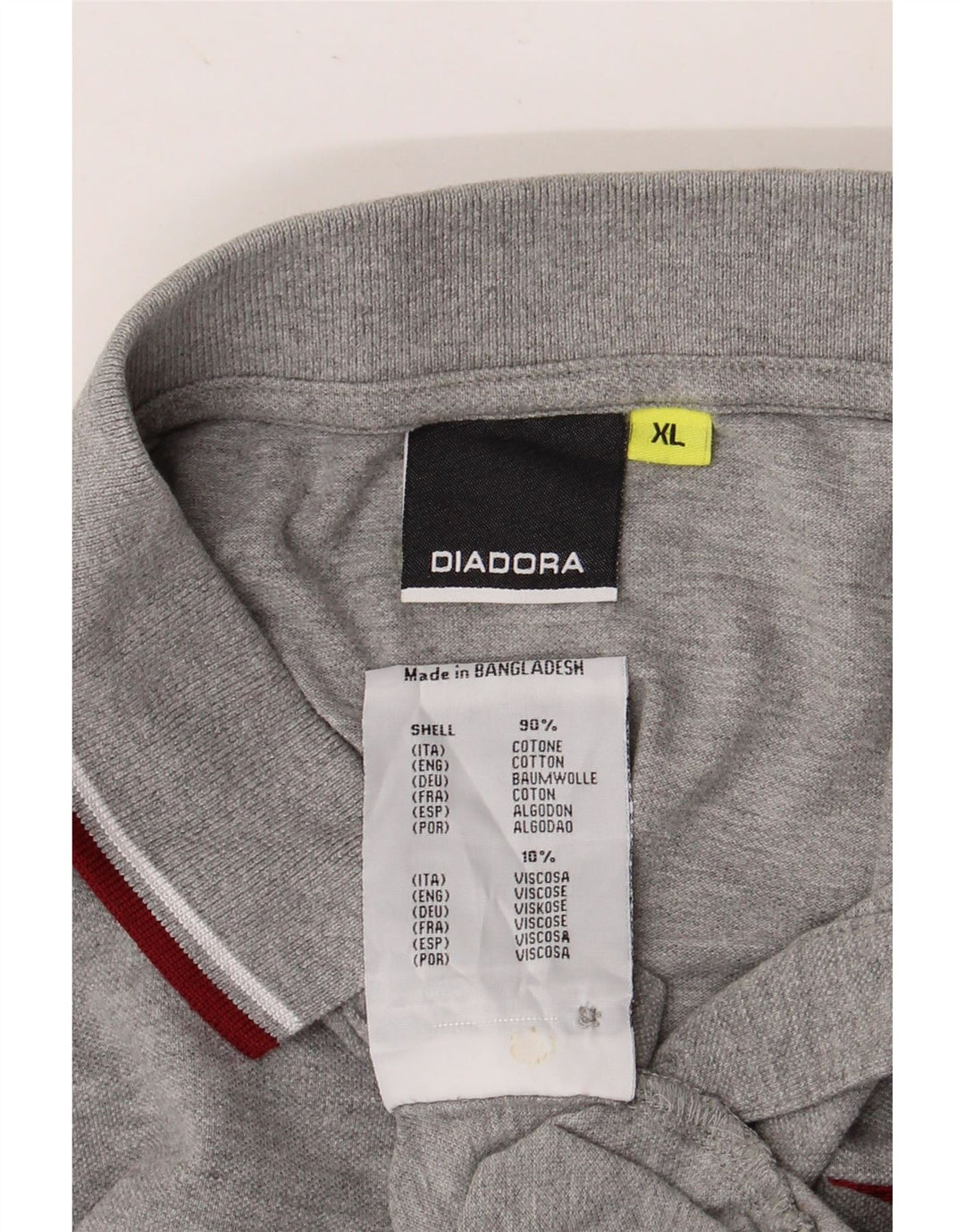 DIADORA Ανδρικό πουκάμισο πόλο XL Γκρι βαμβακερό