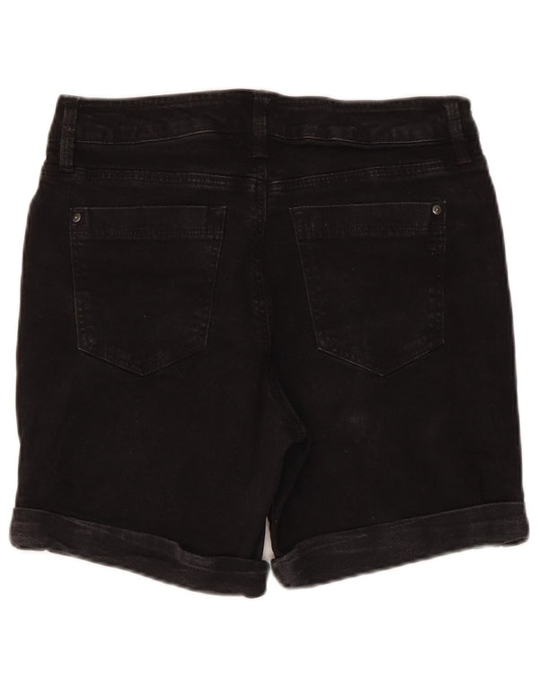Dkny Γυναικείο τζιν σορτς US 12 Large W30 μαύρο βαμβακερό