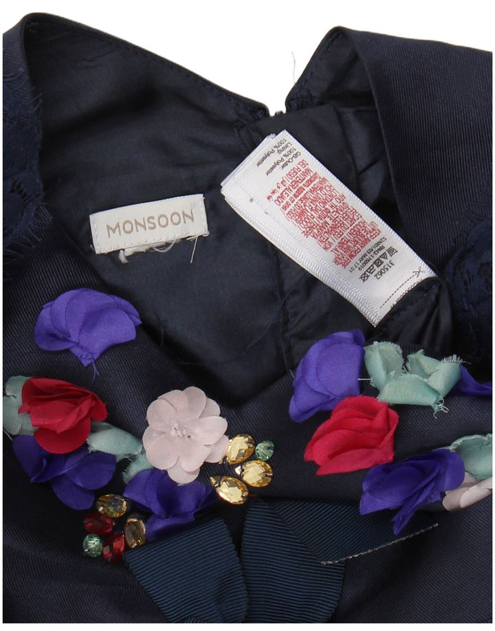 Φόρεμα MONSOON Girls A-Line 9-10 Years Navy Blue Floral Polyester
