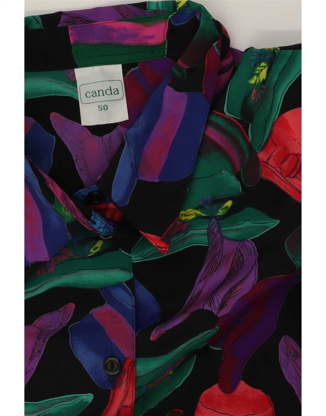 C&A Γυναικεία Canda Μπλούζα με Abstract Pattern EU 50 3XL Πολύχρωμη