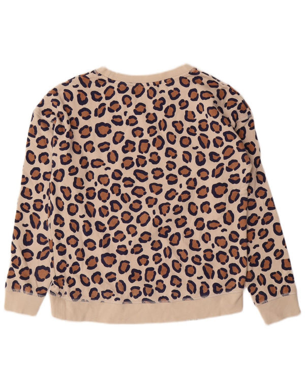 Boden Γυναικείο φούτερ μεγάλου μεγέθους Jumper UK 6 XS Μπεζ βαμβακερό ζωικό τύπωμα