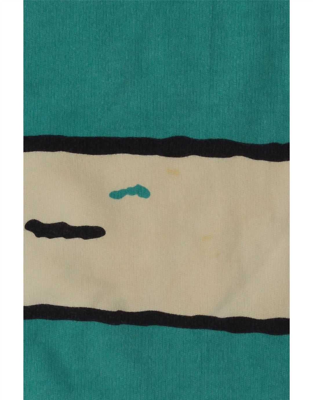 Vintage γυναικείο γραφικό φούτερ Jumper UK 10/12 Μικρό μπλε ριγέ ρετρό