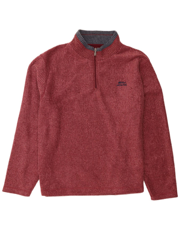 Weird Fish Mens Zip Fleece Jumper 4XL μπορντό πολυεστέρας
