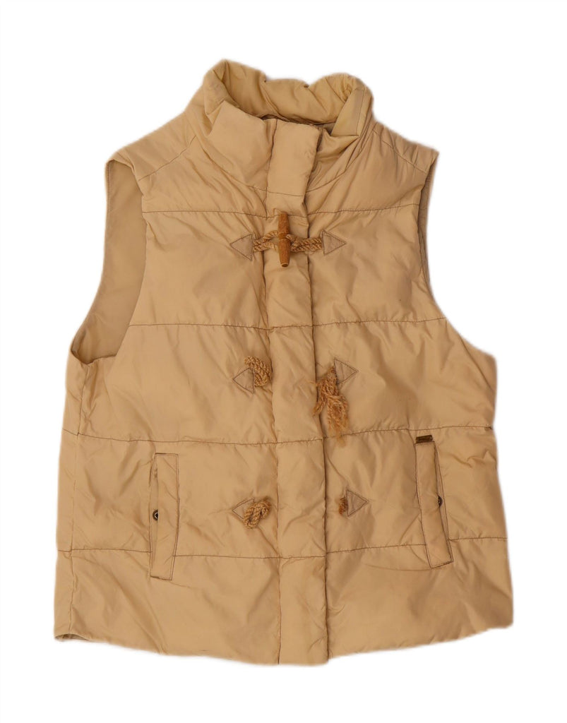RALPH LAUREN Womens Padded Gilet UK 14 Medium Beige Nylon Vintage Ralph Lauren and Second-Hand Ralph Lauren from Messina Hembry 