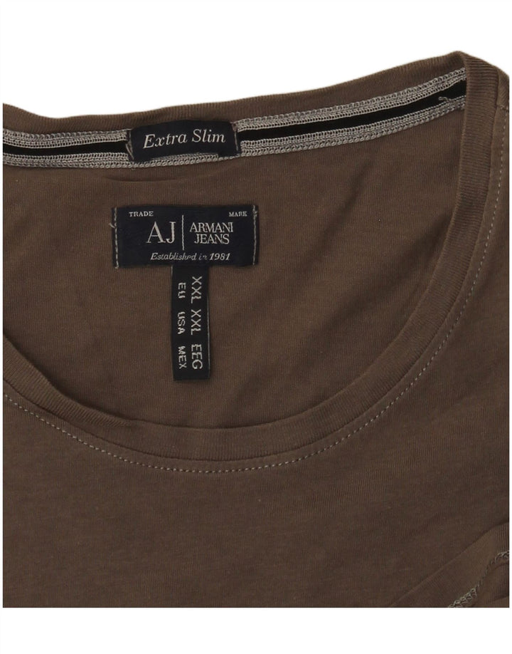 Armani Jeans Ανδρικό Extra Slim Graphic T-Shirt Top 2XL Grey