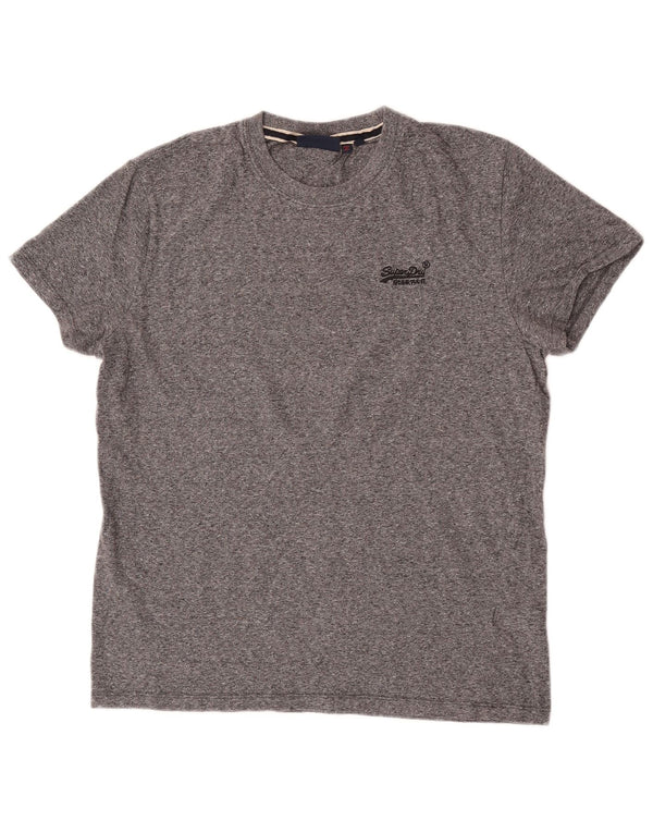 Ανδρικό μπλουζάκι Superdry Top Large Grey Flecked Cotton