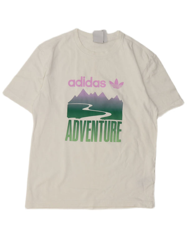 Ανδρικό γραφικό T-Shirt Adidas Top XS Λευκό βαμβακερό