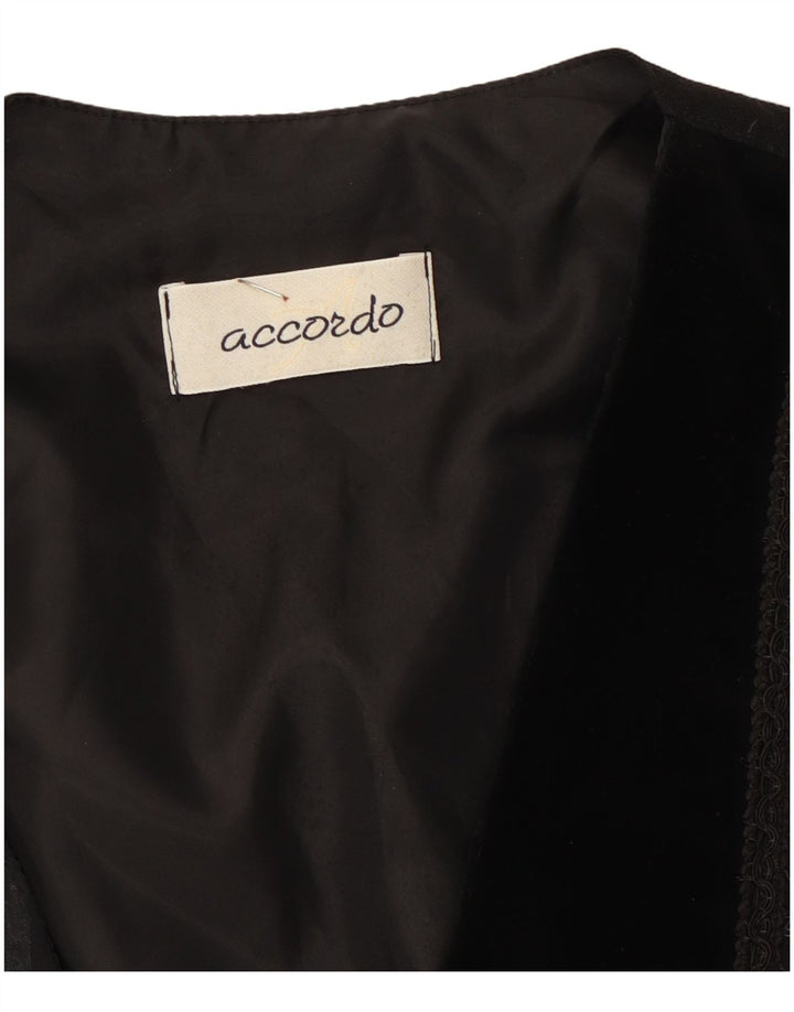 ACCORDO Γυναικείο Γιλέκο UK 14 Medium Black Patchwork